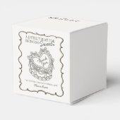 ベージュボウレトロハートコケットケーキ誕生日 フェイバーボックス (裏面サイド)