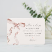 ベージュボウ結び目共有レシピインサート エンクロージャーカード (スタンド正面)