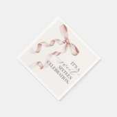 ベージュボウSweet sixteen誕生日デコールナプキン スタンダードカクテルナプキン (角)