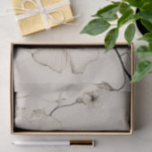 ベージュボエレガントホスタイルフローラルパターン 薄葉紙 (ギフト)