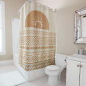 ベージュボヘモダンミアンシャワーカーテン シャワーカーテン (インサイチュ)