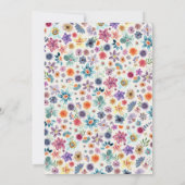 ベージュボホカラフルシックワイルドフラワー庭園の結婚式 招待状 (裏面)