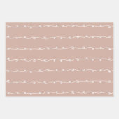 ベージュボホフェスティバルラッピング紙カラー#D2AFA1 ラッピングペーパーシート (正面2)