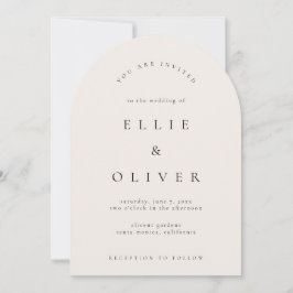 ベージュボホモダンア結婚ルチ 招待状