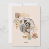 ベージュボホーウォーターカラーフラワーズ結婚式招待状 シーズンカード (裏面)