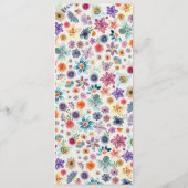 ベージュボホーシックフローラワイルドフラワー庭園の結婚式 メニュー (裏面)