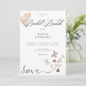 ベージュボホ素朴ラブブライダルブランチ 招待状 (スタンド正面)