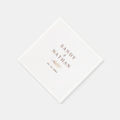 ベージュボホ結婚リーフのナプキン スタンダードカクテルナプキン (角)