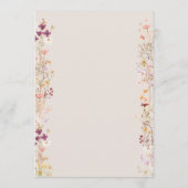 ベージュボホ野生の花の赤ちゃんシャワームームまたはパパゲーム アドバイスカード (裏面)