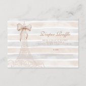 ベージュボーボンジュールベビーシャワーおむつラッフル エンクロージャーカード (正面)