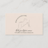 ベージュマッサージ気に体女性タン 名刺 (正面)