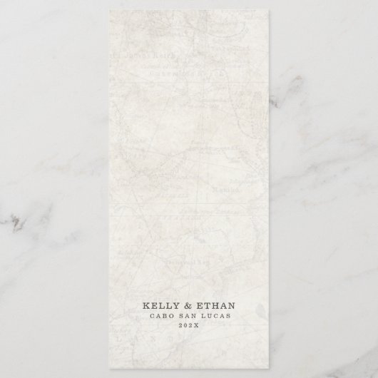 ベージュマップデスティネーションウェディング メニュー (裏面)