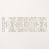 ベージュマンダラヨガマットカスタマイズ可能な名前 ヨガマット (正面(横))