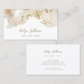 ベージュマーブリングデザイン名刺 名刺 (正面/裏面)