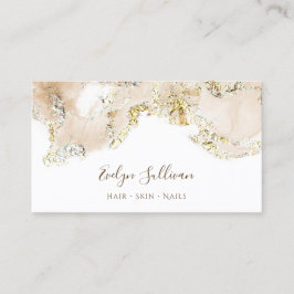 ベージュマーブリングデザイン名刺 名刺