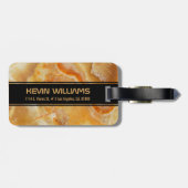 ベージュマーブルストーンプリント モノグラムの ラゲッジタグ (裏面横)