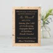 ベージュマーブル招待状 招待状 (スタンド正面)