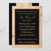 ベージュマーブル招待状 招待状 (正面/裏面)