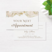 ベージュマーリングデザインアポイントメントカード (デスク)