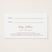 ベージュマーリングデザインアポイントメントカード (裏面)