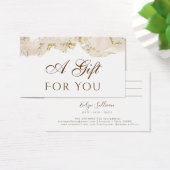 ベージュマーリングデザインギフトカード (デスク)