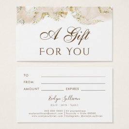 ベージュマーリングデザインギフトカード