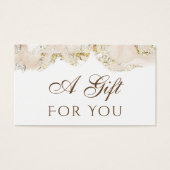 ベージュマーリングデザインギフトカード (正面)