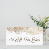 ベージュマーリングデザインギフト券 (スタンド正面)