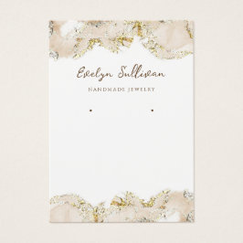 ベージュマーリングデザインジュエリー表示カード