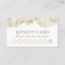 ベージュマーリングデザインロイヤリティカード
