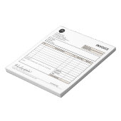 ベージュミニマリスト小規模企業の請求書テンプレート ノートパッド (回転)