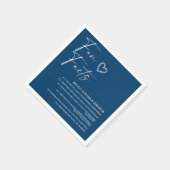 ベージュミニマルおもしろいファクト結婚ズナプキン スタンダードカクテルナプキン (角)