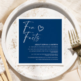 ベージュミニマルおもしろいファクト結婚ズナプキン スタンダードカクテルナプキン