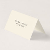 ベージュミニマルの背景に黒い書道 名刺 (裏面)