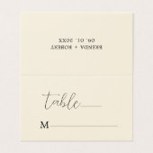 ベージュミニマルの背景に黒い書道 名刺 (外部フラット)