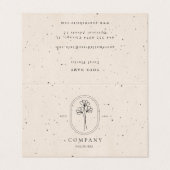 ベージュミニマルテクスチャフローリストメッセージカード 名刺 (外部フラット)