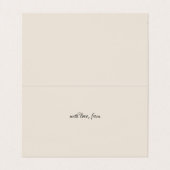 ベージュミニマルテクスチャフローリストメッセージカード 名刺 (内部フラット)