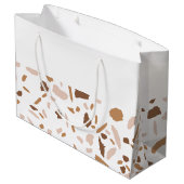 ベージュミニマルテラゾモザイク ラージペーパーバッグ (裏面アングル)