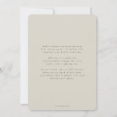 ベージュミニマルフレーム4写真卒業 案内状 (裏面)