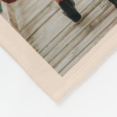 ベージュミニマルベスティーズ4フォトコラージュ フリースブランケット (角)