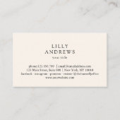 ベージュミニマル名刺名刺 名刺 (正面)