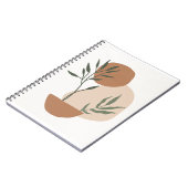 ベージュミニマル植物背景印刷可能 ノートブック (左側)