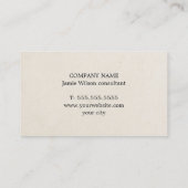 ベージュミニマル深いレッドコンサルタストライプント 名刺 (裏面)