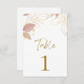 ベージュミニマル番号カード サンキューカード (正面/裏面)