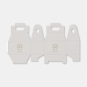 ベージュミニマル結婚リスト フェイバーボックス (折り畳みなし)