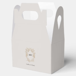 ベージュミニマル結婚リスト フェイバーボックス