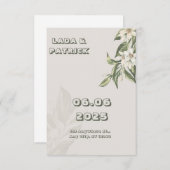 ベージュミニマル結婚式招待状 招待状 (正面/裏面)