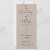 ベージュミニマル結婚式 プログラム (正面)