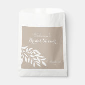 ベージュミニマル緑ブライダルシャワー フェイバーバッグ (正面)