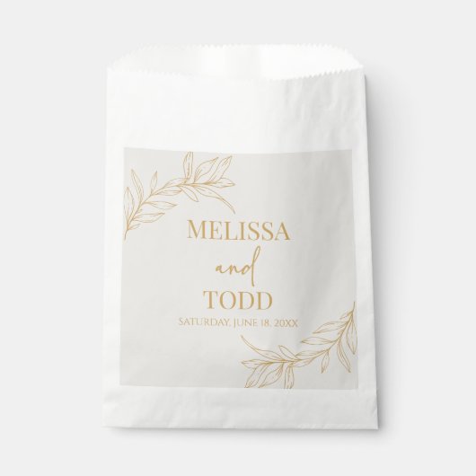 ベージュミニマル金ゴールドミニマリスト結婚ブランチ フェイバーバッグ (正面)